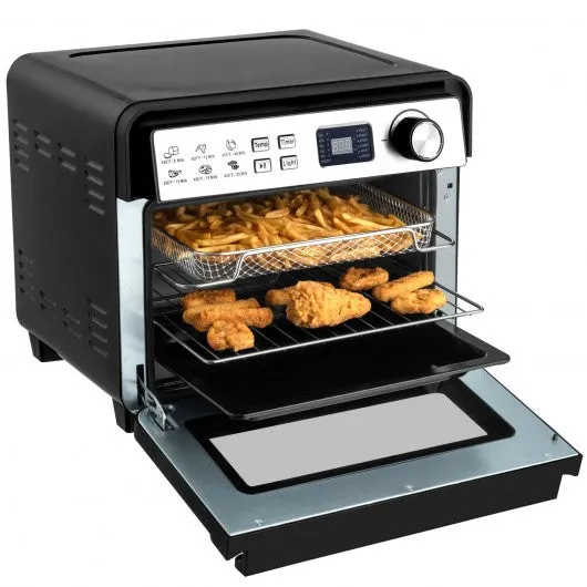 12-in-1 23 QT Digital Toaster Air Fryer Oven Rotisserie with 9 Accessories