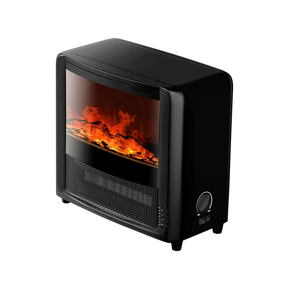 2000W Electric Fireplace Fire Heaters - Black