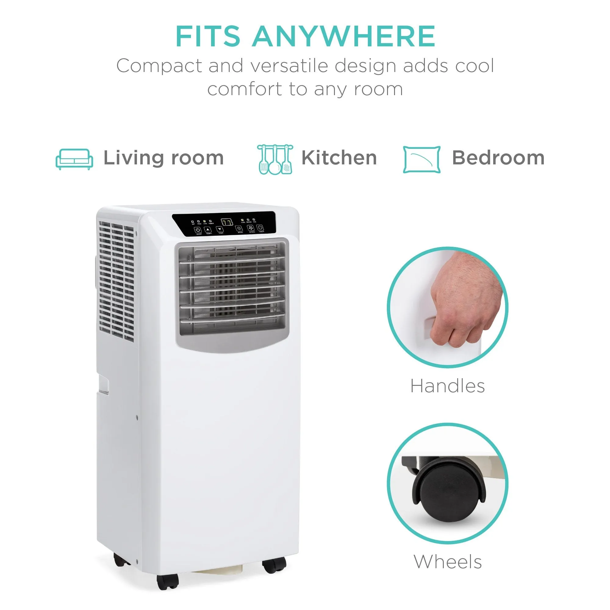 3-in-1 10,000 BTU Air Conditioner Fan Dehumidifier for Up to 200 Sq. Ft.