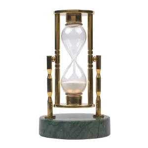 3 Minute Brass Log Timer With Marble Base