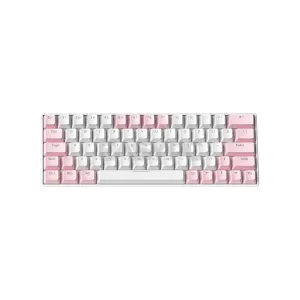 Anubis AG64 RGB Hotswappable Gaming Mechanical Keyboard White Pink