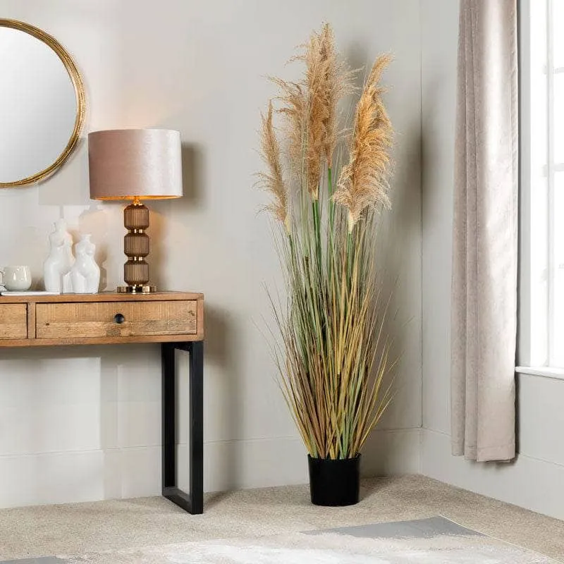 Artificial Eremurus Grass With Plastic Pot - 152cm