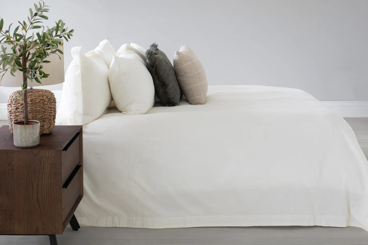 Ava Linen Look Duvet Set | Natural | Double