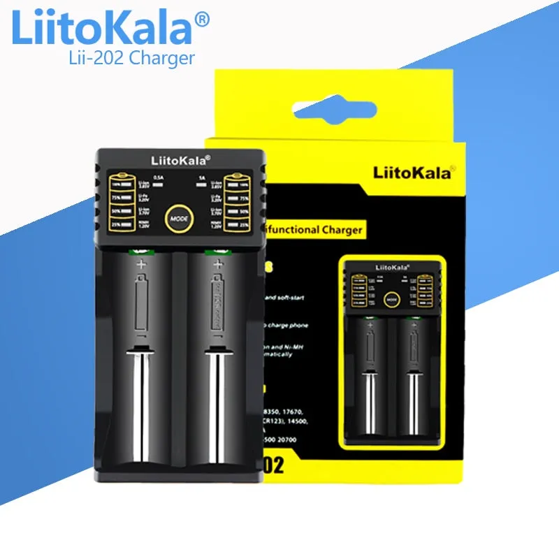 Battery Charger Lithium NiMH battery Smart Charger LiitoKala lii-S8 lii-S6 Lii-PD4 Lii-PD2 lii-S2 lii-S4 lii-402 lii-202 18650 26650 21700 lithium