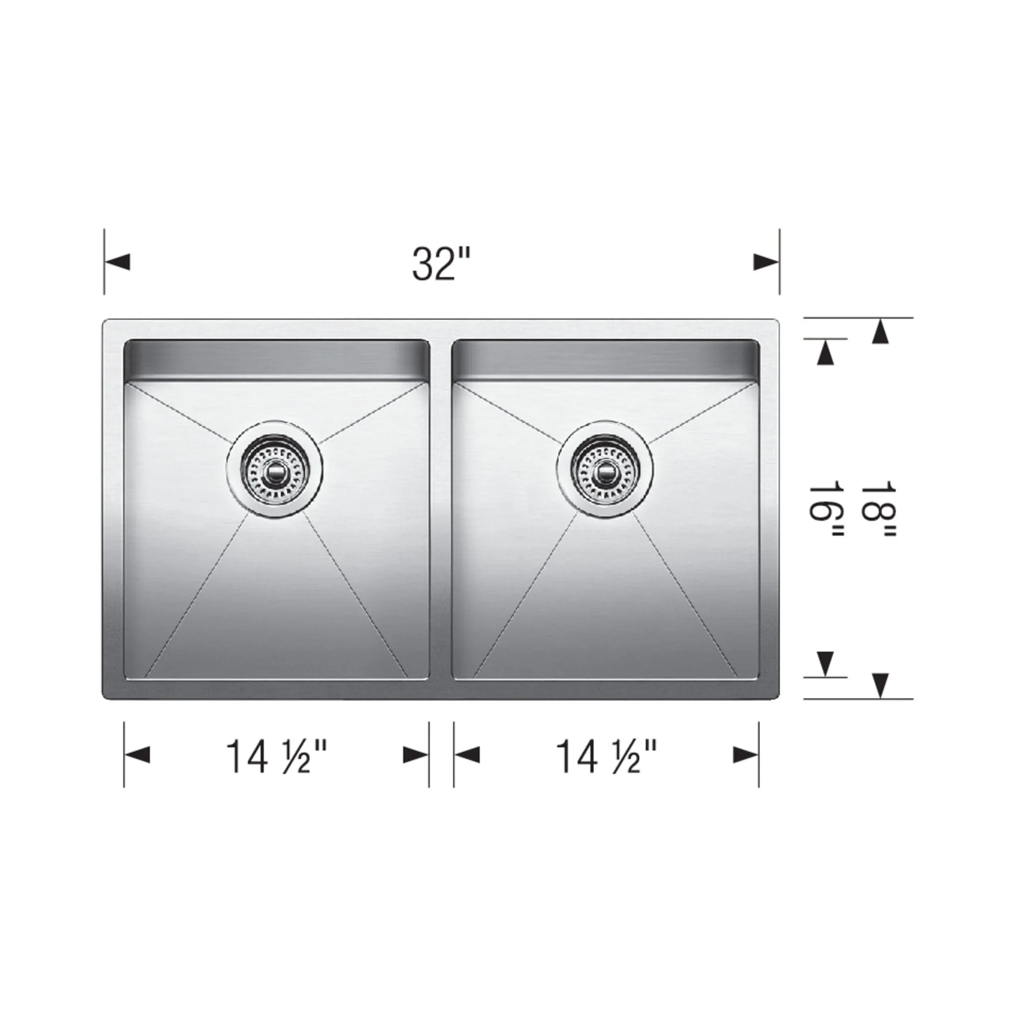 Blanco Radius Double Bowl Kitchen Sink