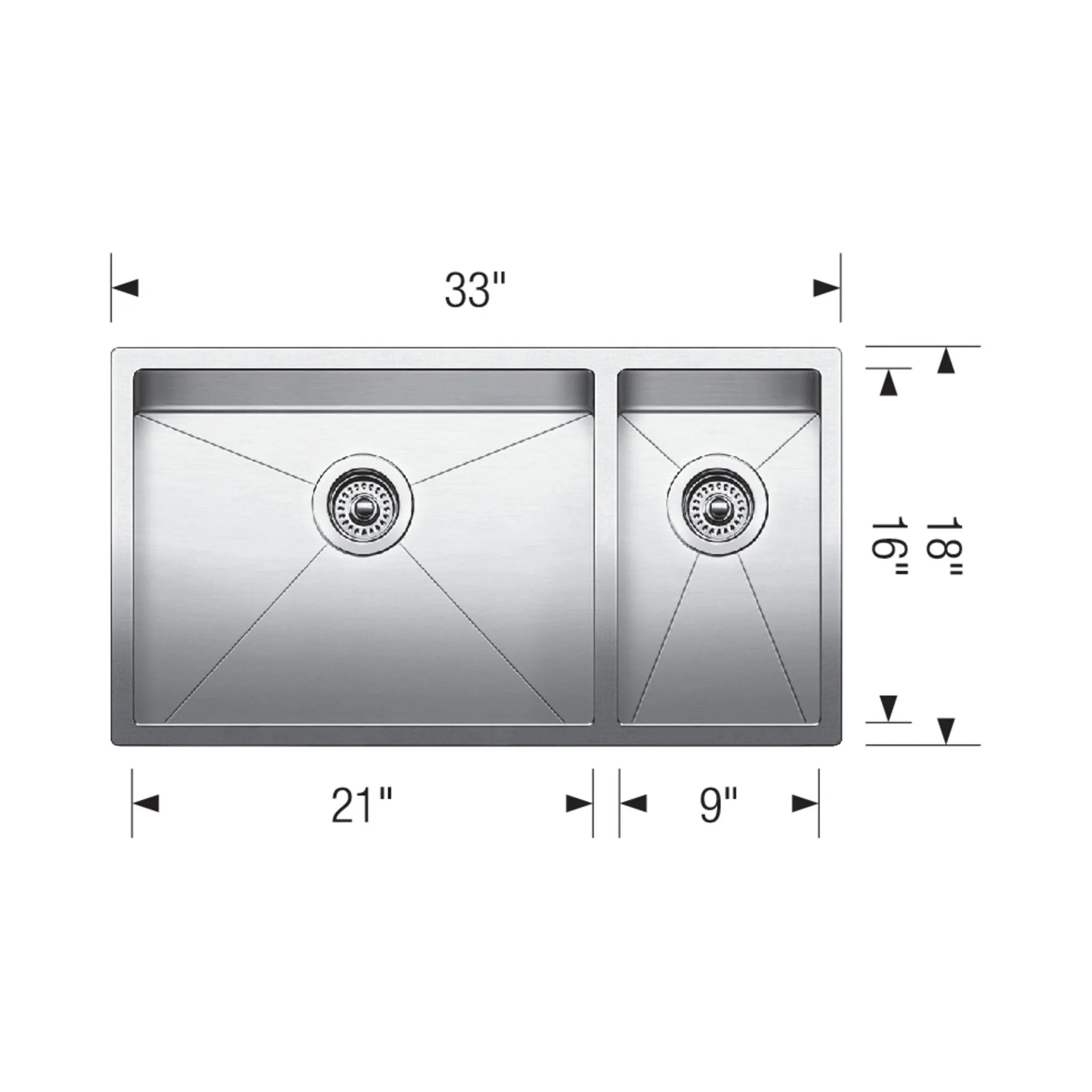 Blanco Radius Double Bowl Kitchen Sink