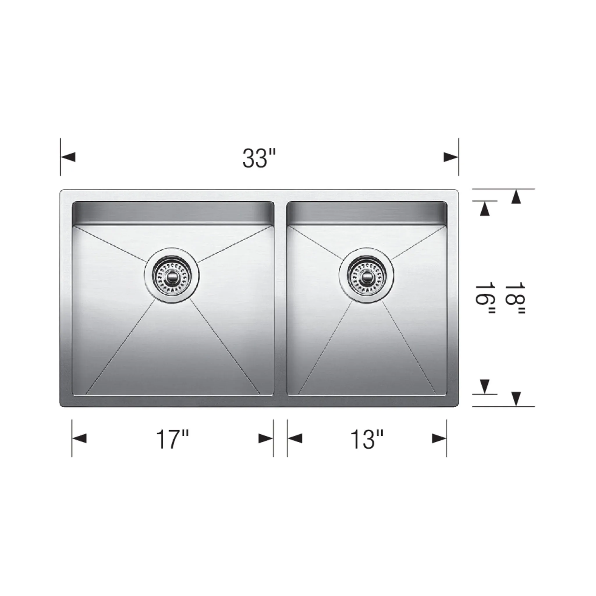 Blanco Radius Double Bowl Kitchen Sink