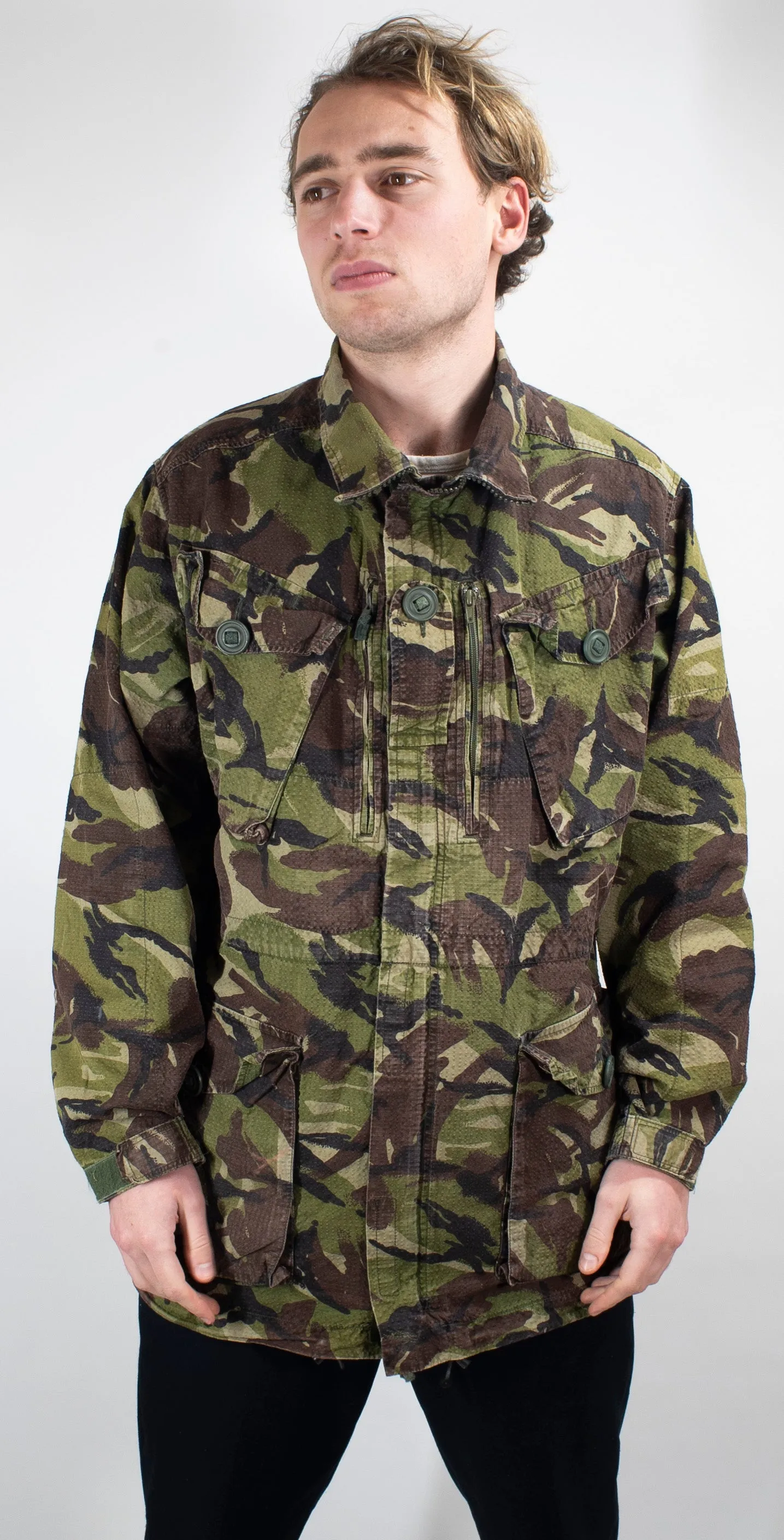 British Soldier 95 DPM Woodland Camouflage Rip-Stop Jacket - DISTRESSED RANGE