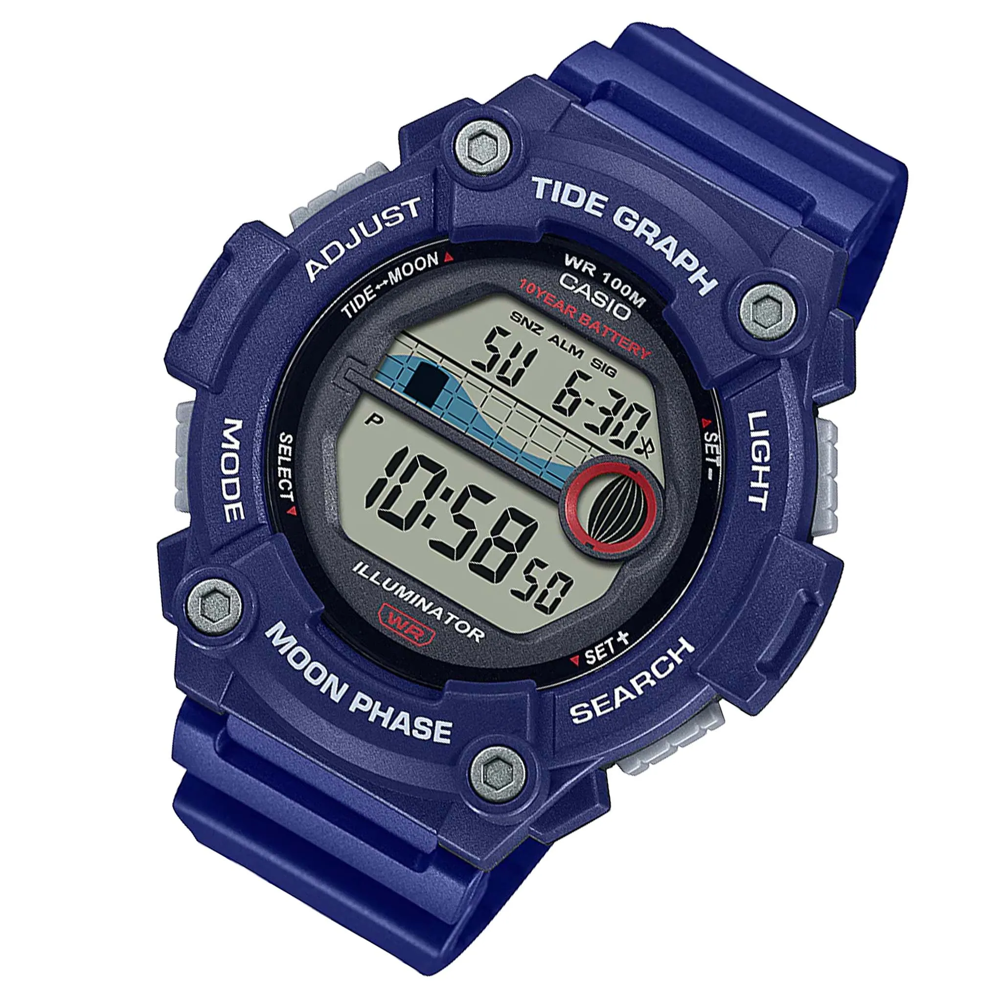 Casio Blue Resin Digital Men's Watch - WS1300H-2A