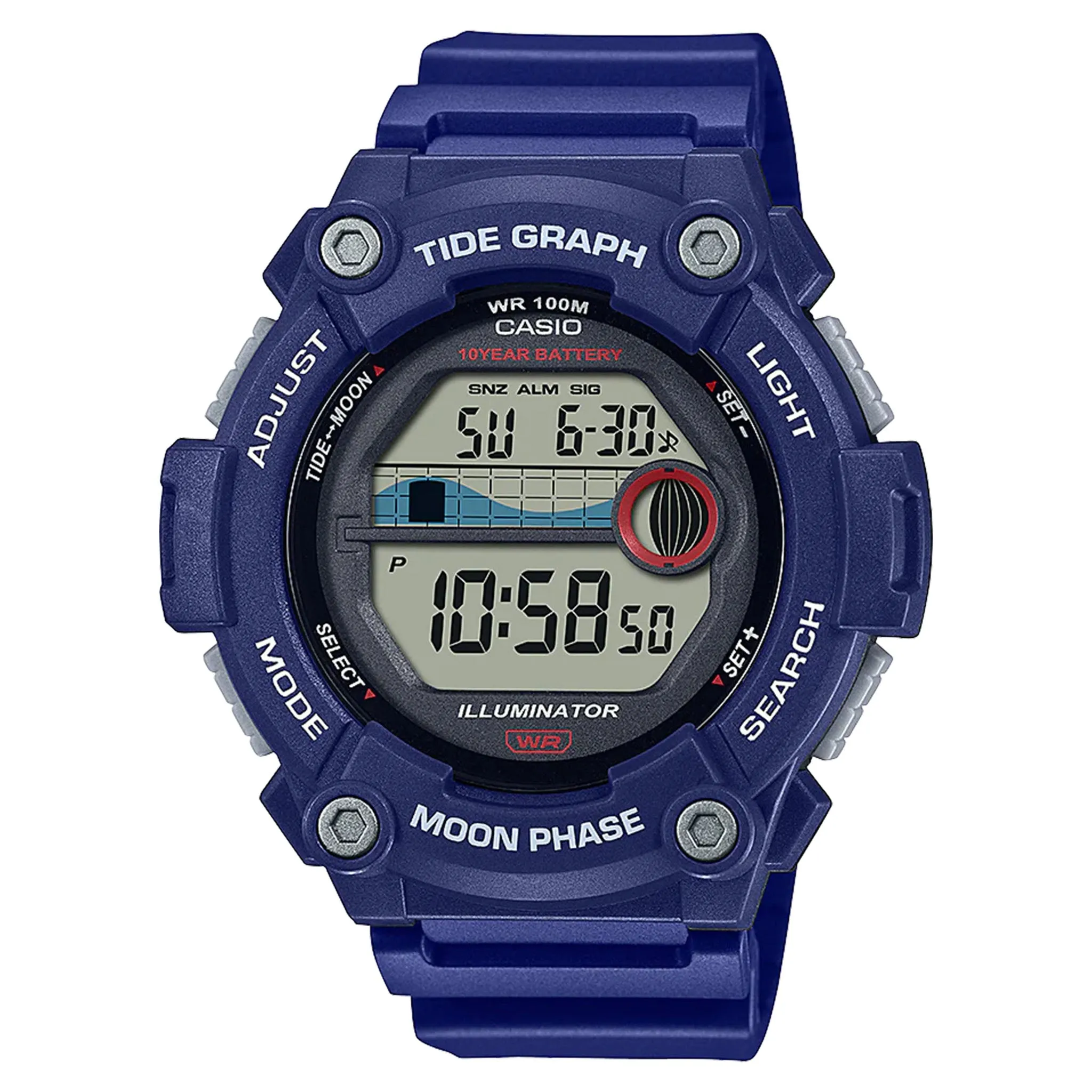 Casio Blue Resin Digital Men's Watch - WS1300H-2A