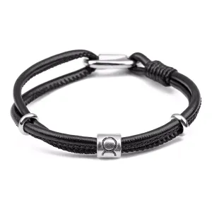 Classy Men Taurus Zodiac Leather Bracelet