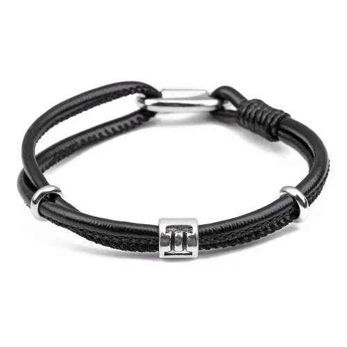 Classy Men Zodiac Leather Bracelet