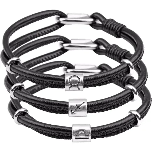 Classy Men Zodiac Leather Bracelet