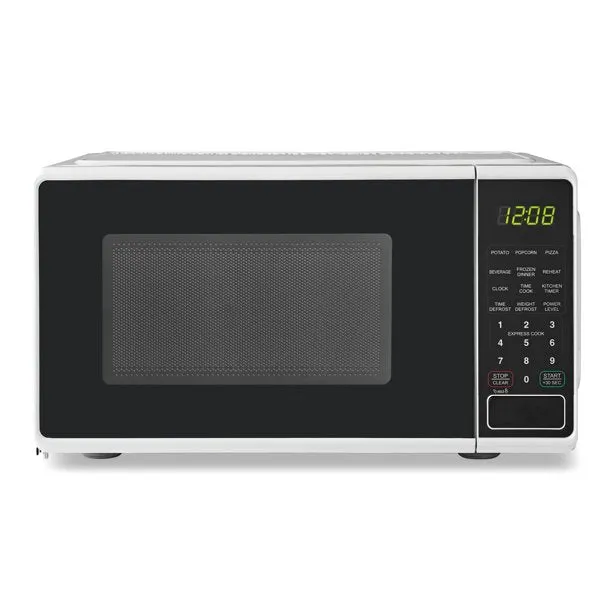 Compact Countertop Microwave Oven, 0.7 Cu ft Black