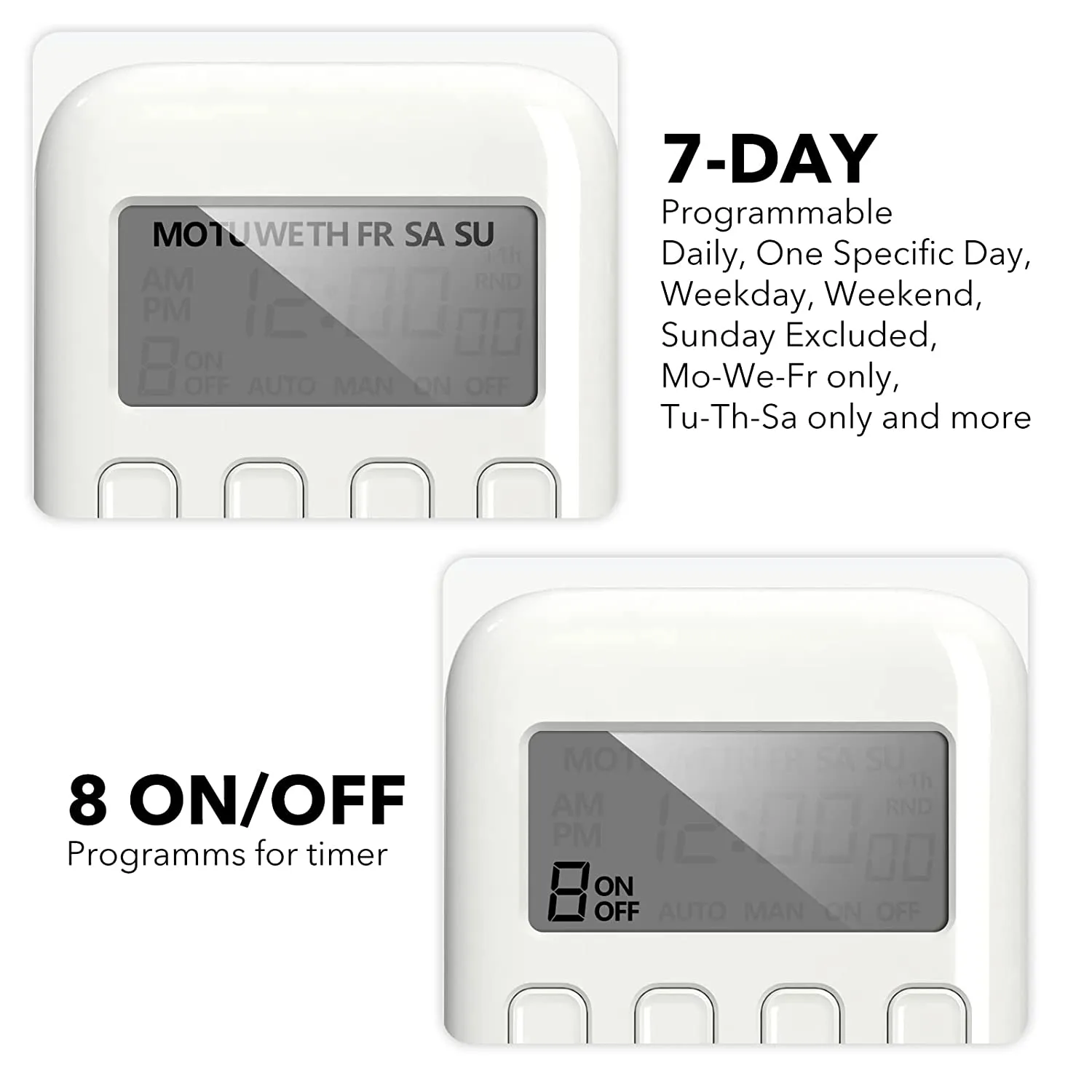 Digital Outlet 7 Day Heavy Duty Programmable  3-Prong Grounded BN-LINK