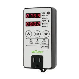 Digital Timer Outlet Short Period Repeat Cycle Intermittent Interval Timer Programmable BN-LINK