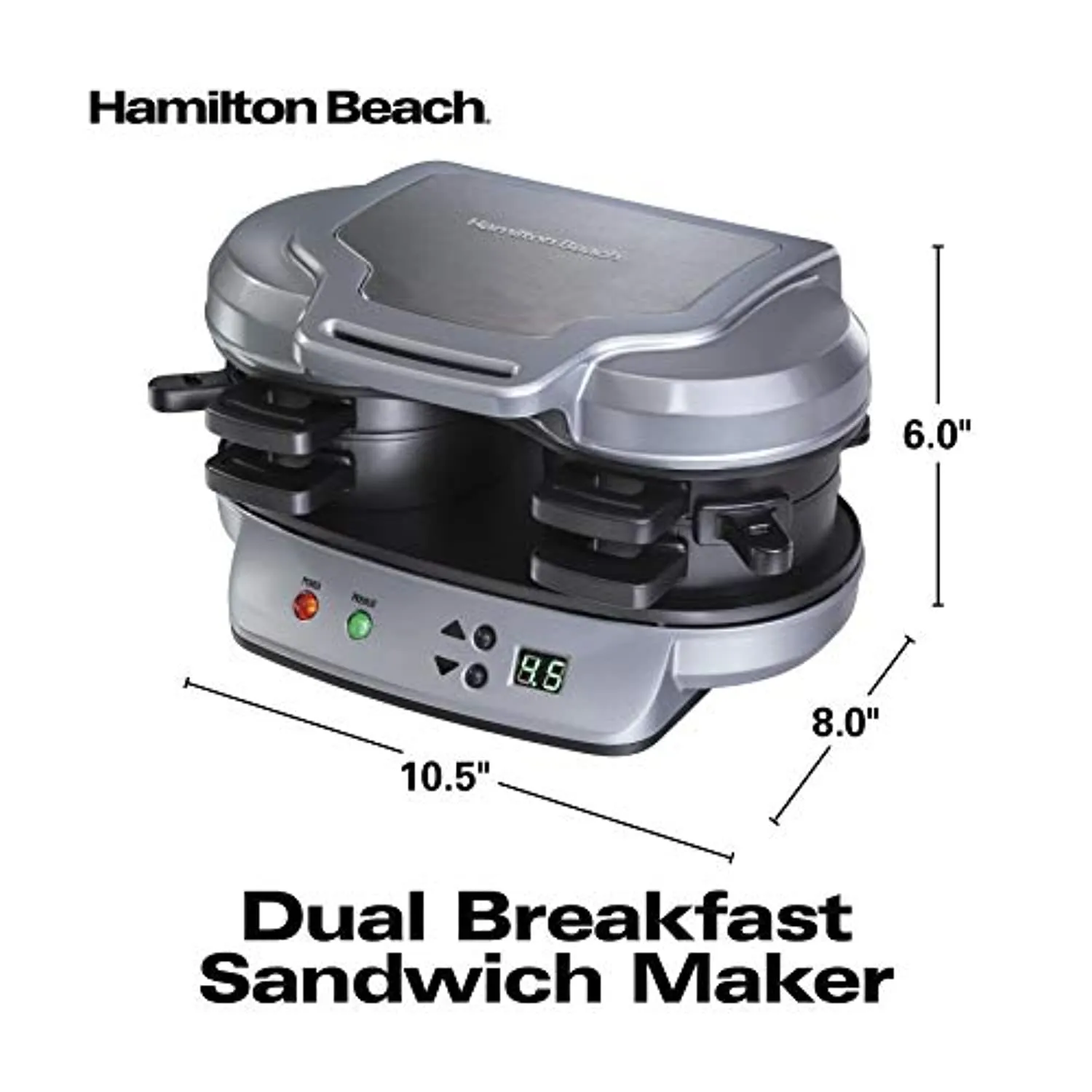 Dual Breakfast Sandwich Maker with Timer