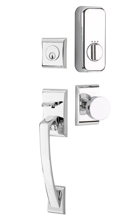 Emtek Single Cylinder Ares Handleset EMPowered Motorized Smart Lock Upgrade With Elan Lever