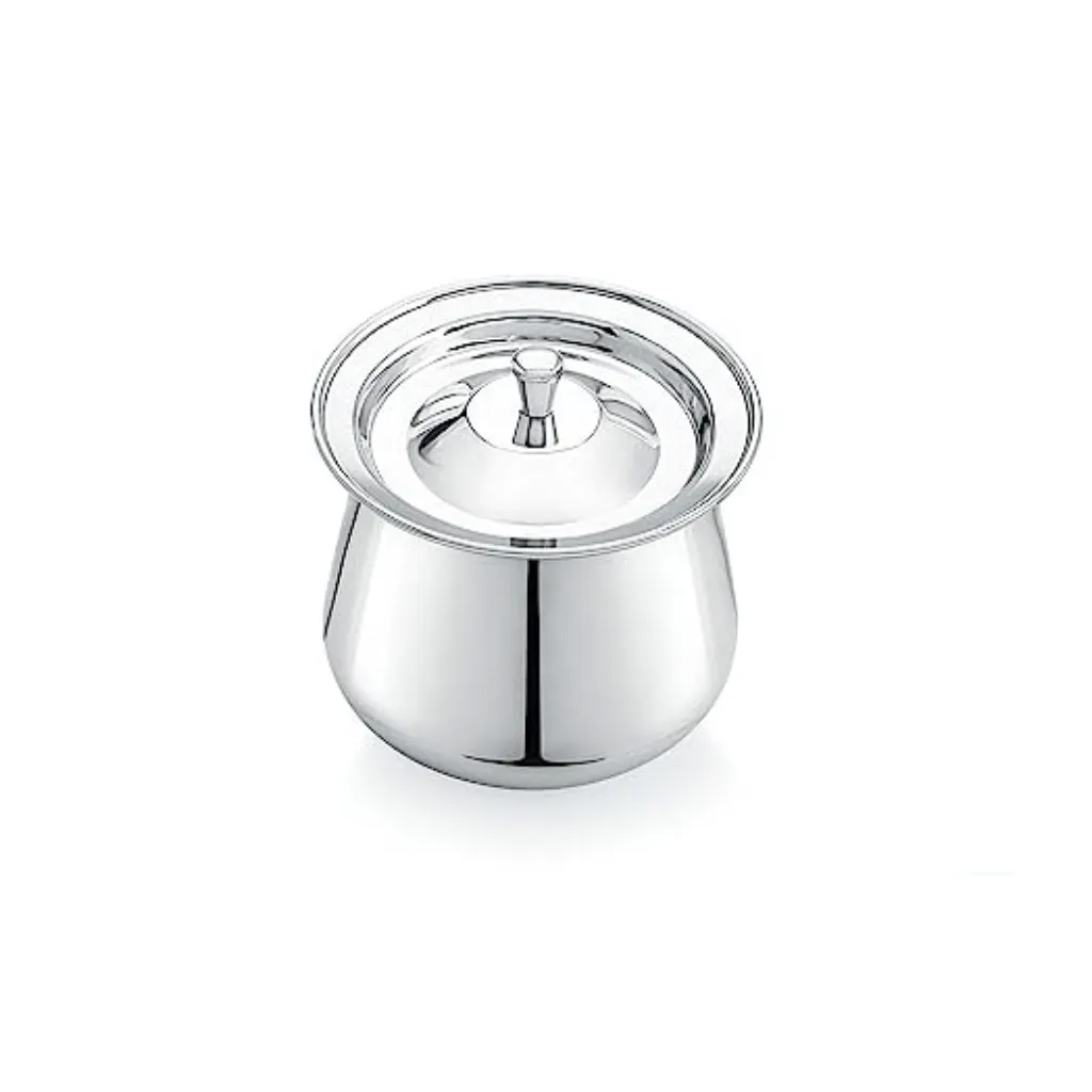 GALOOF Stainless Steel Oil And Ghee Pot Container With Lid And Spoon Ghee pot (220 ml)