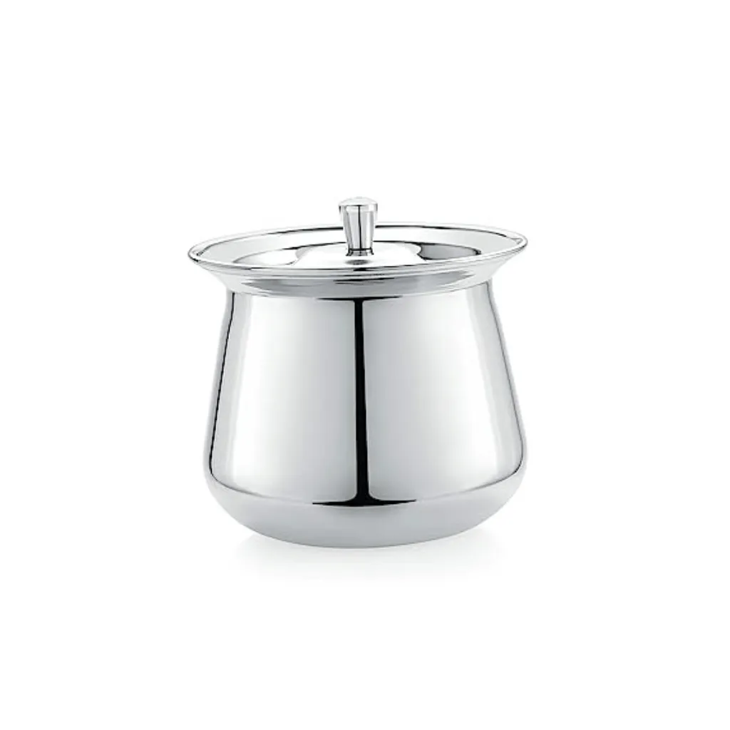 GALOOF Stainless Steel Oil And Ghee Pot Container With Lid And Spoon Ghee pot (220 ml)