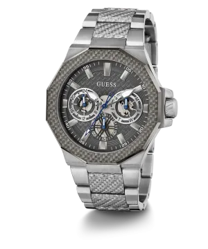 GUESS Mens Silver Tone 2-Tone Multi-function Watch