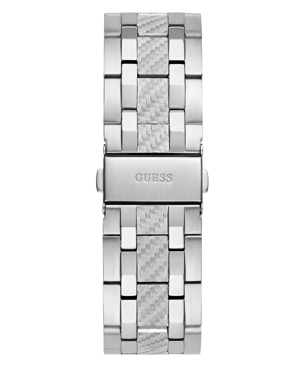 GUESS Mens Silver Tone Multi-function Watch