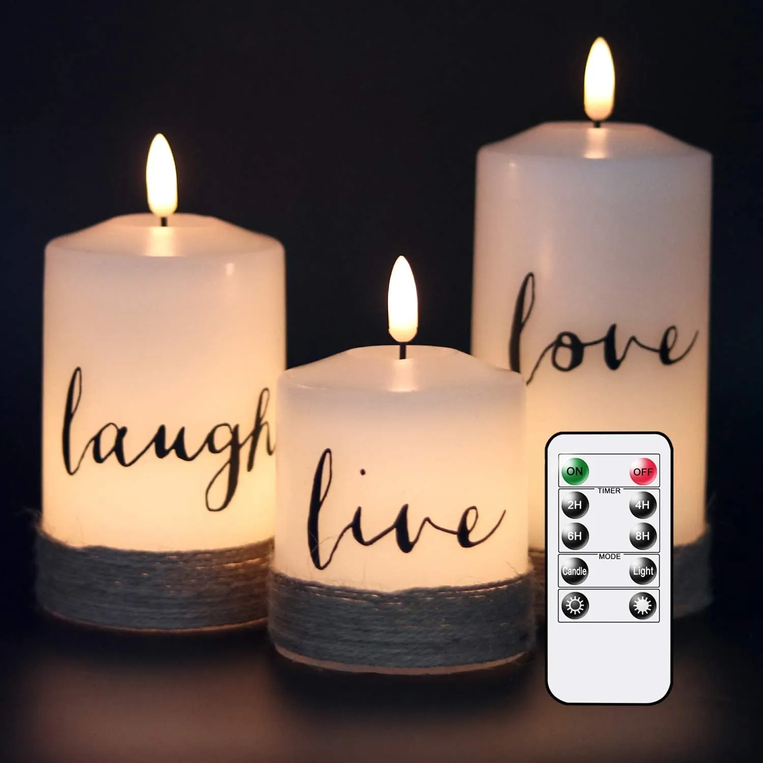 Halloween or Christmas Flameless Candles Color Changing with Remote Time