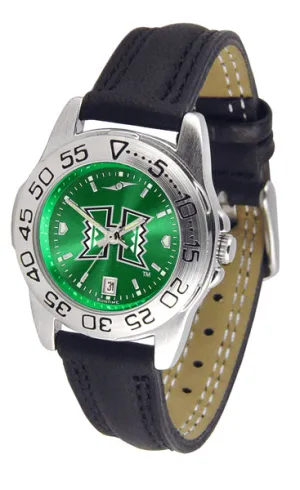 Hawaii Warriors Sport Leather Ladies Watch - AnoChrome