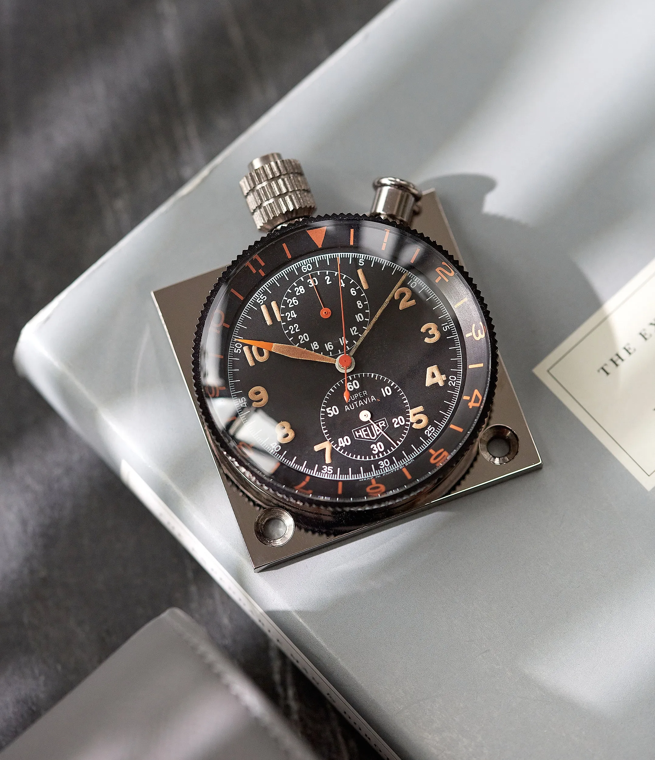 Heuer Super-Autavia Dashboard Timer | Complete Set with All Accessories