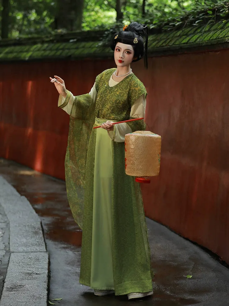 Historically Accurate Tang Dynasty Hanfu, Leafy Bamboo Cloud