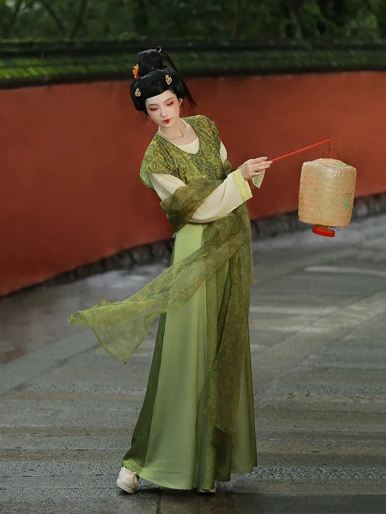 Historically Accurate Tang Dynasty Hanfu, Leafy Bamboo Cloud