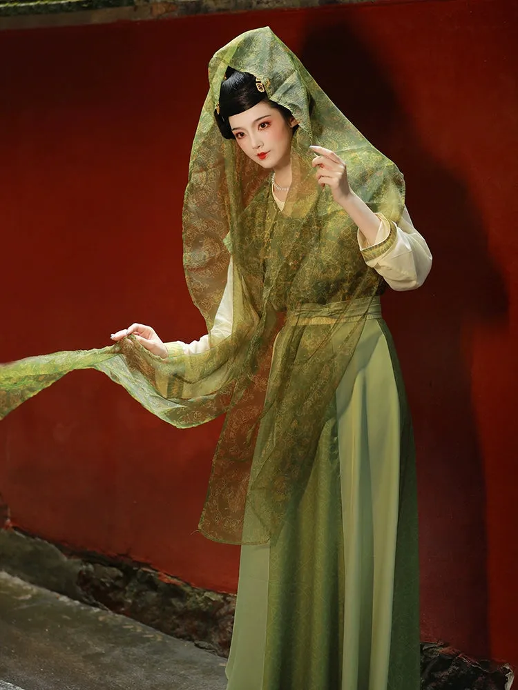 Historically Accurate Tang Dynasty Hanfu, Leafy Bamboo Cloud