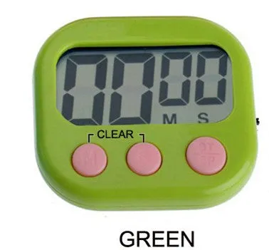 LCD Digital Kitchen Countdown Timer Alarm with Stand White Kitchen Timer Practical Cooking Timer Alarm Clock