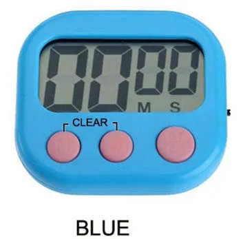 LCD Digital Kitchen Countdown Timer Alarm with Stand White Kitchen Timer Practical Cooking Timer Alarm Clock