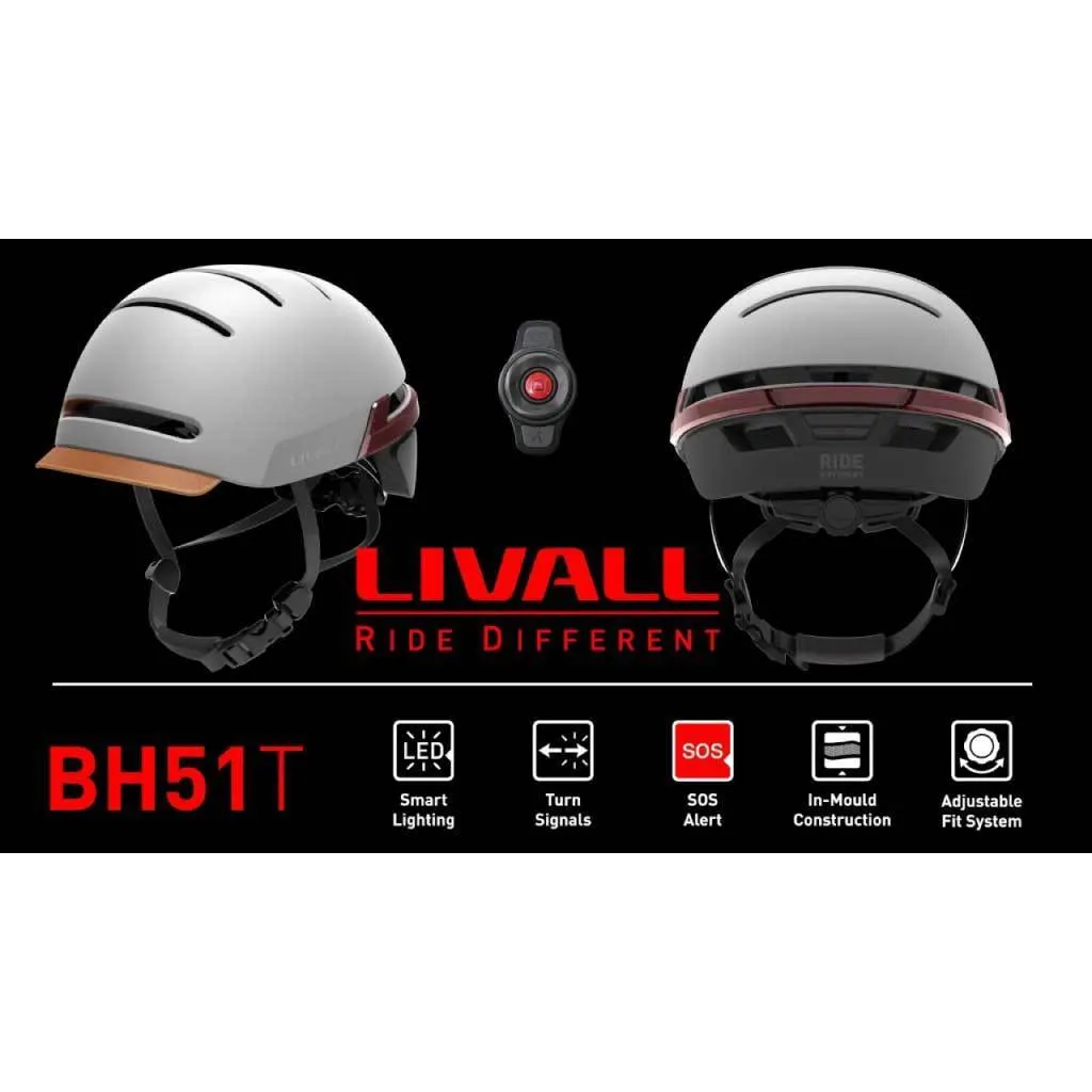 LIVALL Smart Urban Cycle Helmet BH51T  & Controller - Sandstone Grey