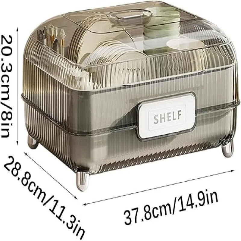 MODERN TRANSPARENT KITCHEN DISHES BOX