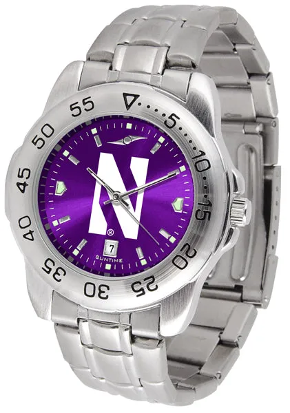 Northwestern Wildcats Sport Steel Men’s Watch - AnoChrome