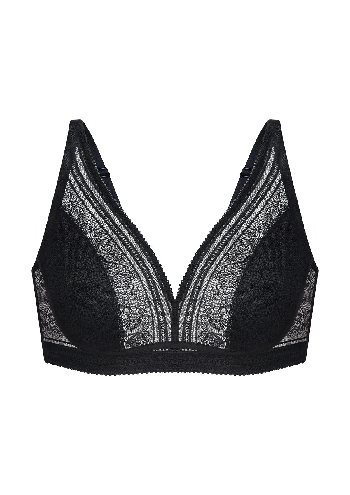 Peony Deep V Lace Wireless Unlined Bralette