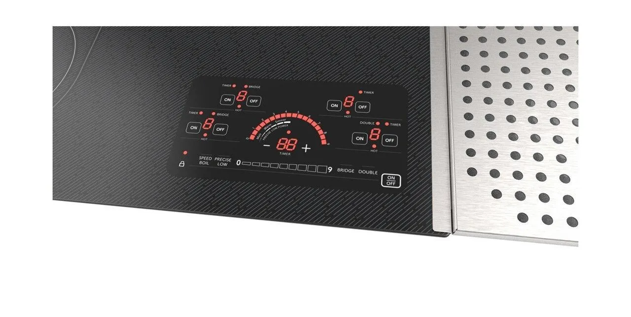 Sharp SCR2442FB 24 in. Drop-In Radiant Cooktop with Side Accessories