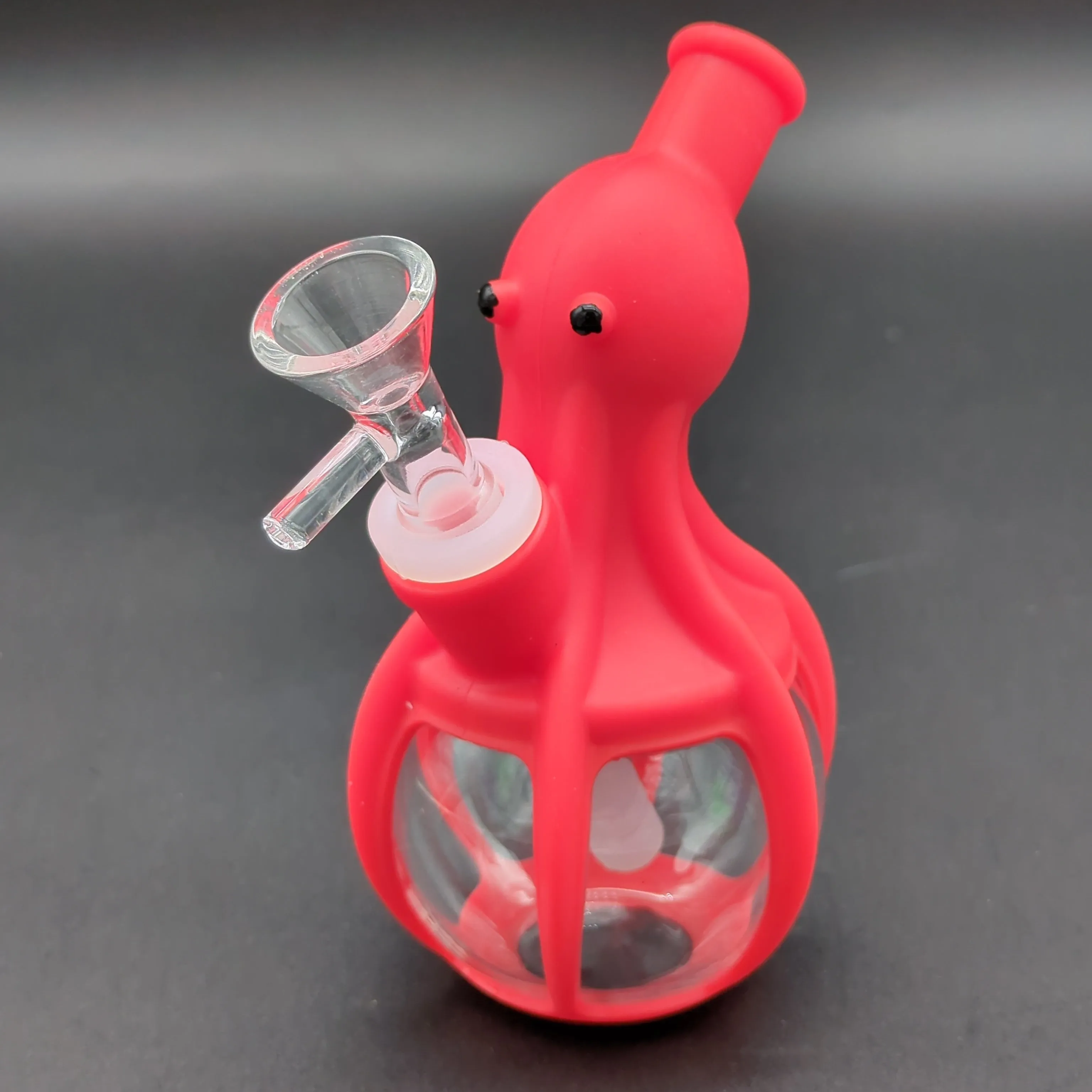 Silicone Wrapped Glass Octopus Bong