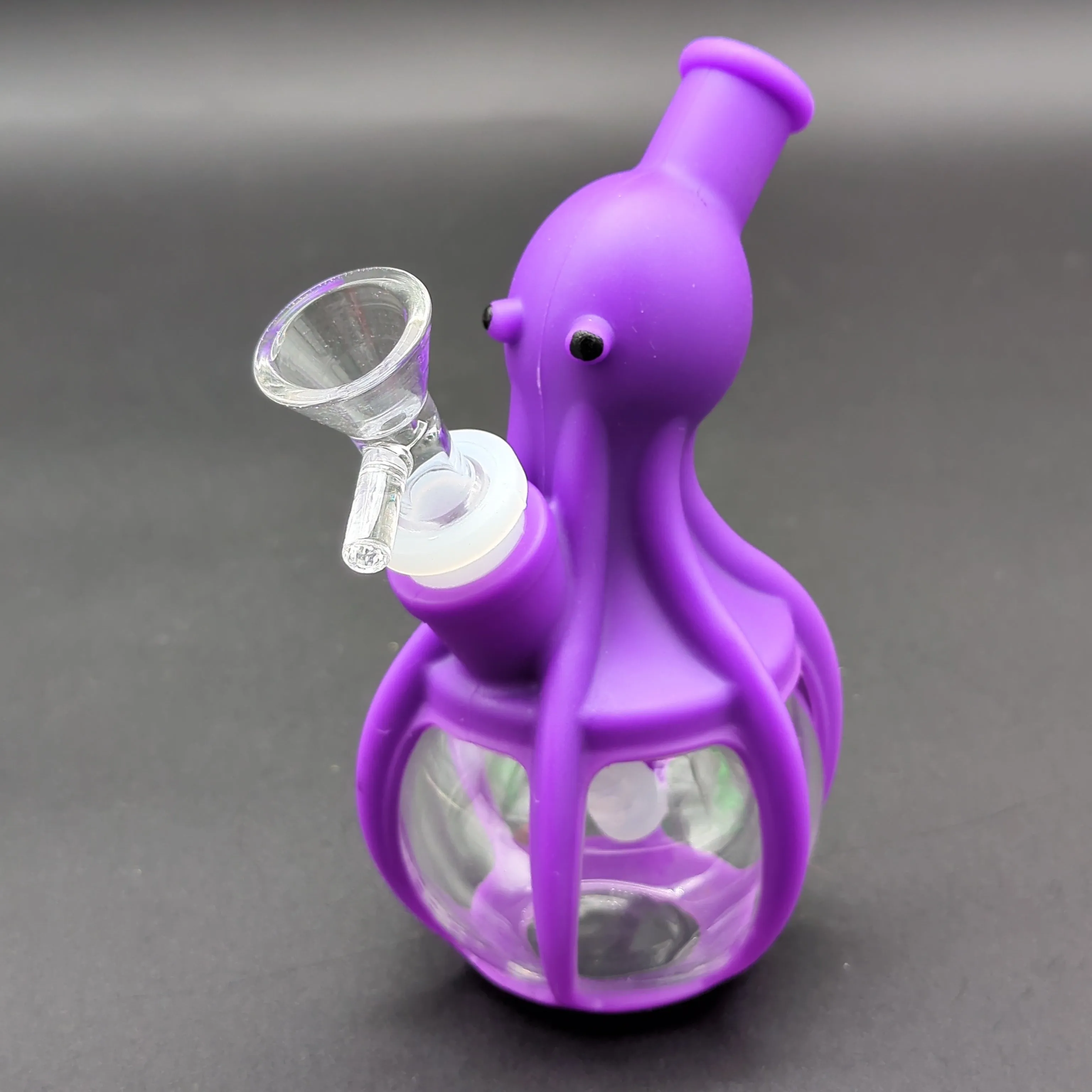 Silicone Wrapped Glass Octopus Bong