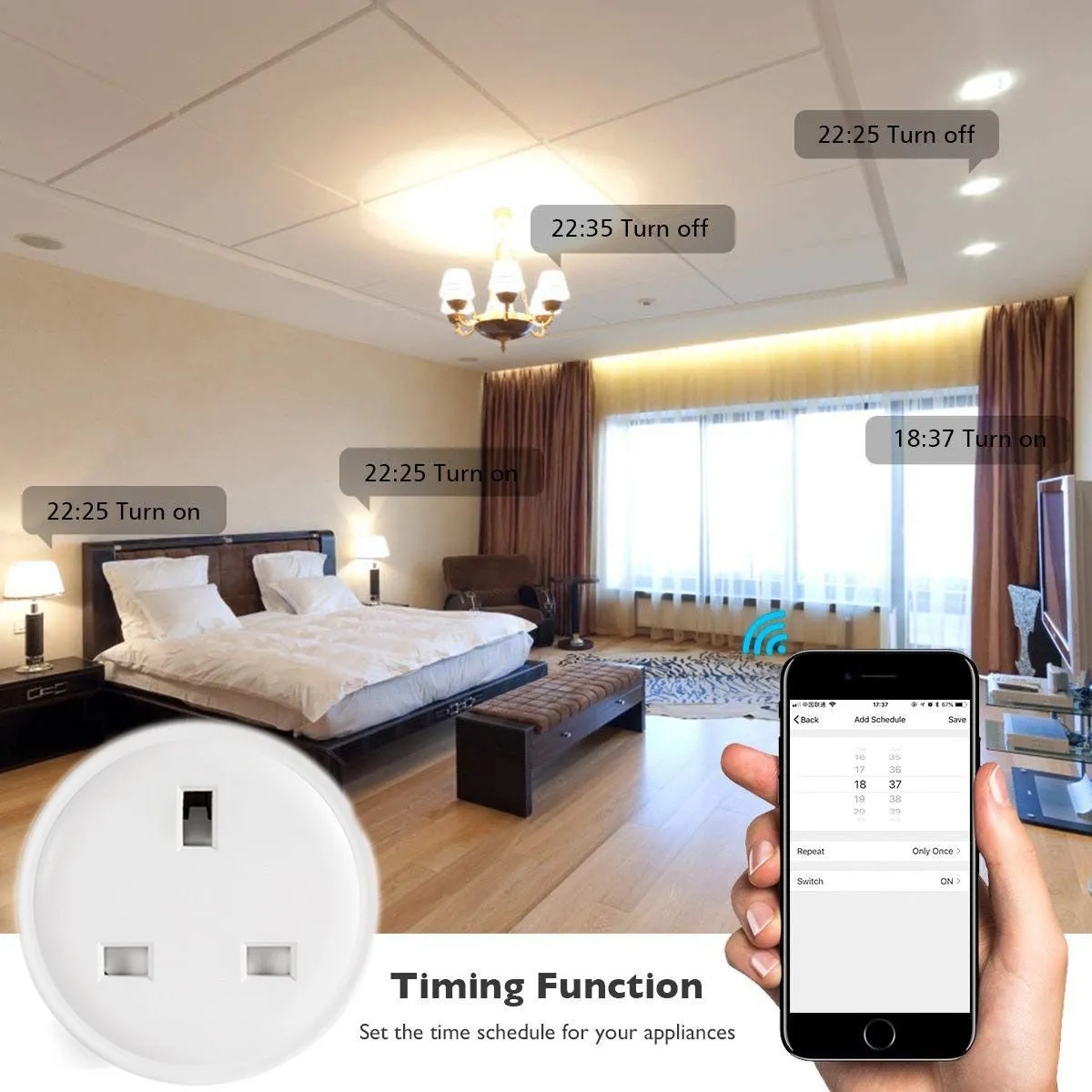 Smart Plug - WiFi Control, Timer And Voice Control