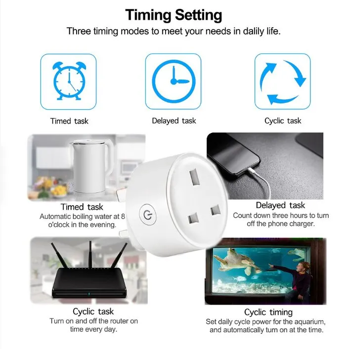 Smart Plug - WiFi Control, Timer And Voice Control