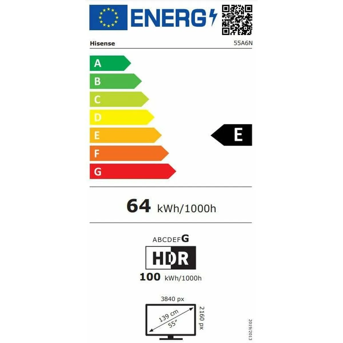 Smart TV Hisense 55A6N 4K Ultra HD 55" LED HDR