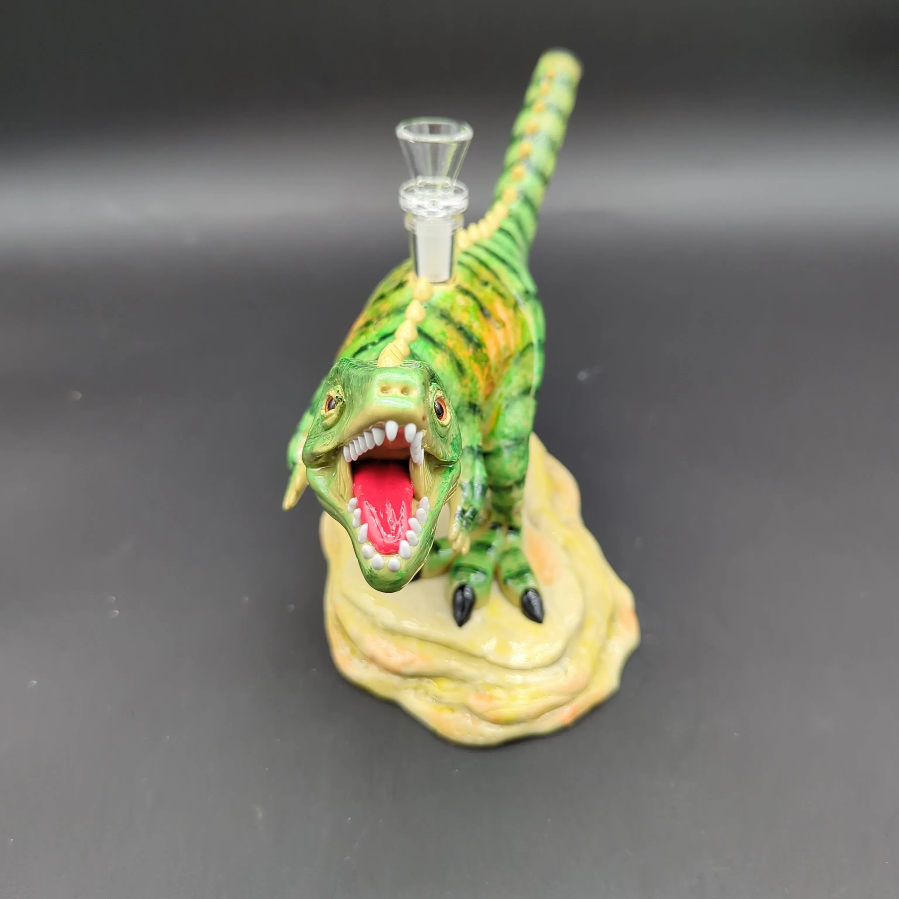 T Rex Dinosaur Bong - Glass and Resin