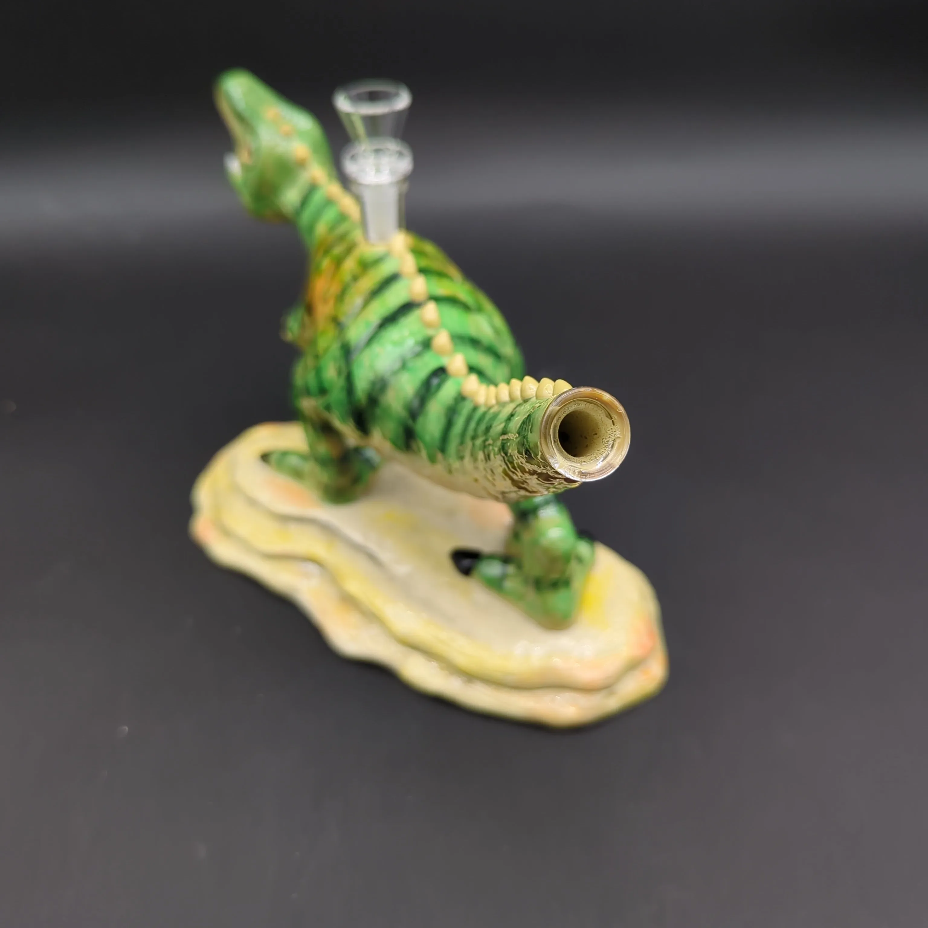 T Rex Dinosaur Bong - Glass and Resin