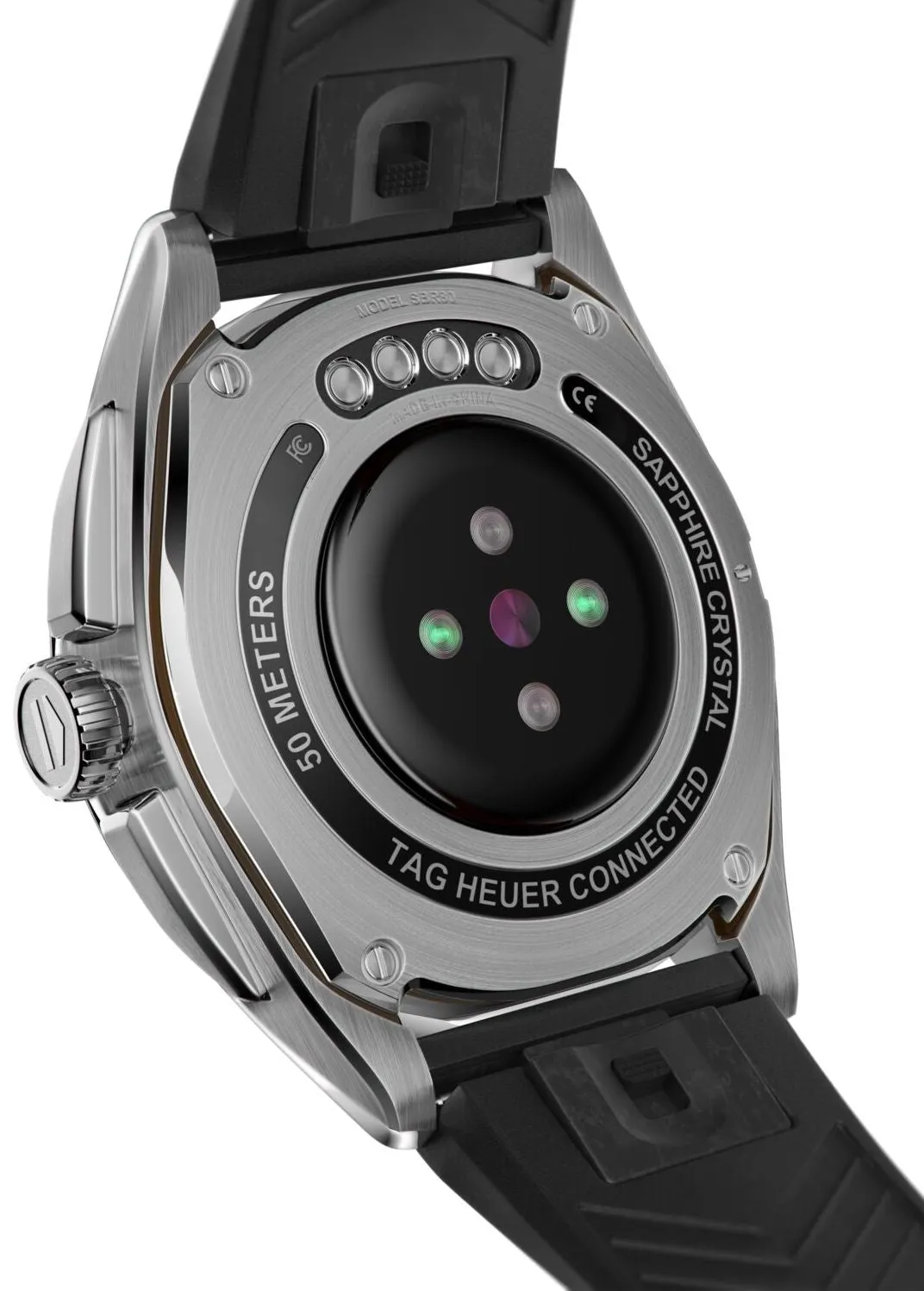 TH Watch Connected Calibre E4 42 Black Rubber