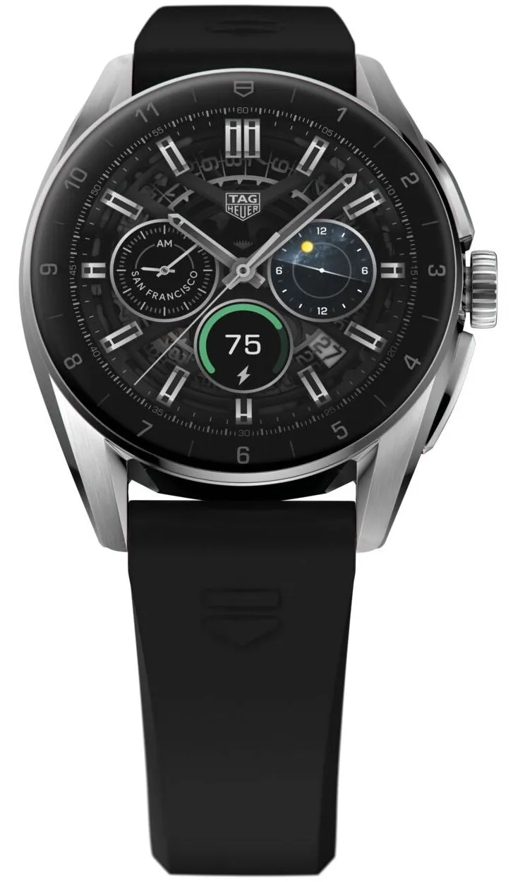 TH Watch Connected Calibre E4 42 Black Rubber