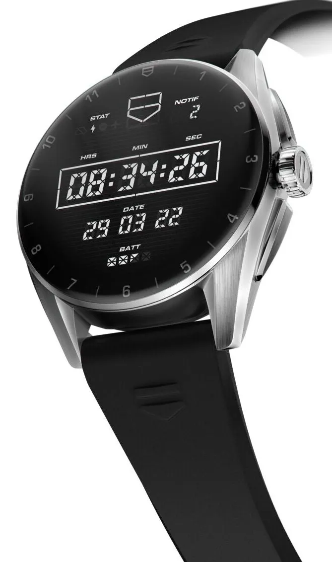 TH Watch Connected Calibre E4 42 Black Rubber